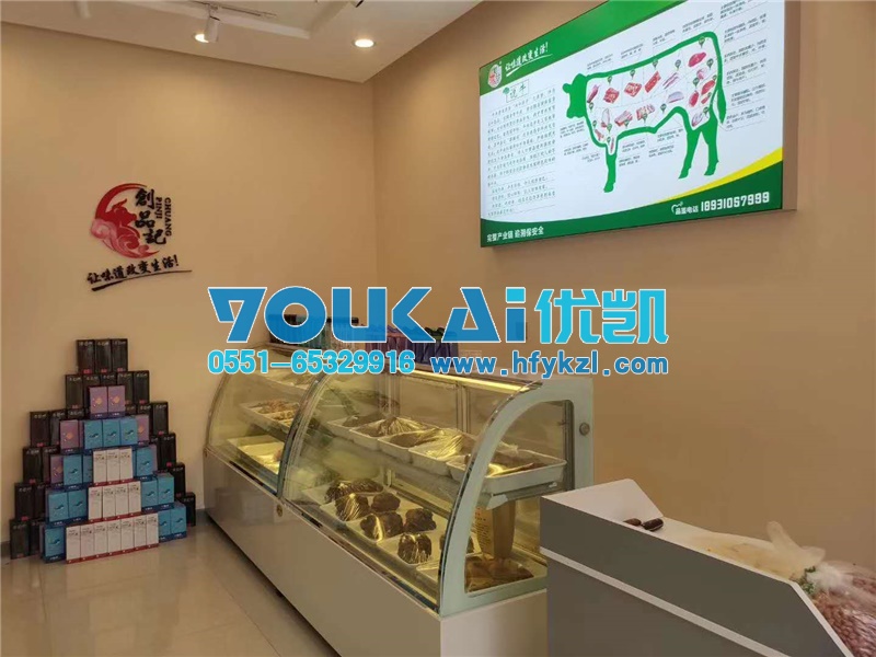 河北邯鄲食材超市冷藏冷凍保鮮柜案例